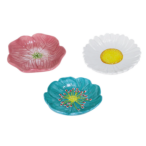 6" Flower Market Snack Plate - Assorted by style 1 at random