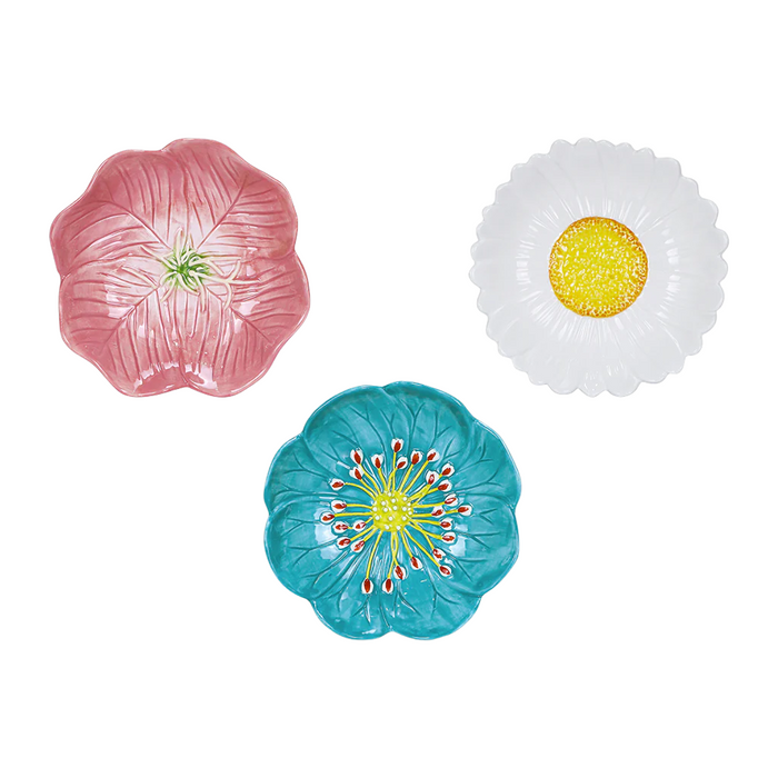 6" Flower Market Snack Plate - Assorted by style 1 at random