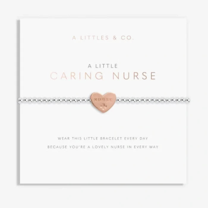 This A Littles & Co A Little 'Caring Nurse' Bracelet makes a thoughtful gift for a special nurse. It celebrates the care, kindness, and support nurses give every day.