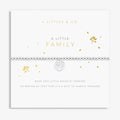 A Little Family silver-tone beaded bracelet with a tree-inspired charm and heartfelt family message card.