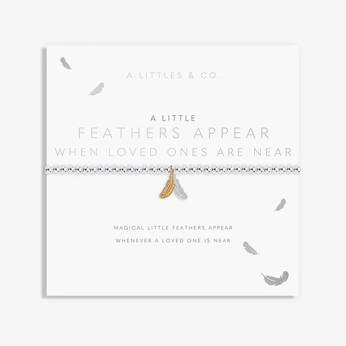 This A Littles & Co A Little 'Feathers' Bracelet offers a sweet way to remember someone special.