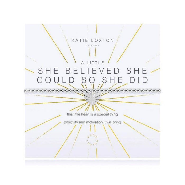 "Katie Loxton : A Little She Believed She Could So She Did Bracelet -"