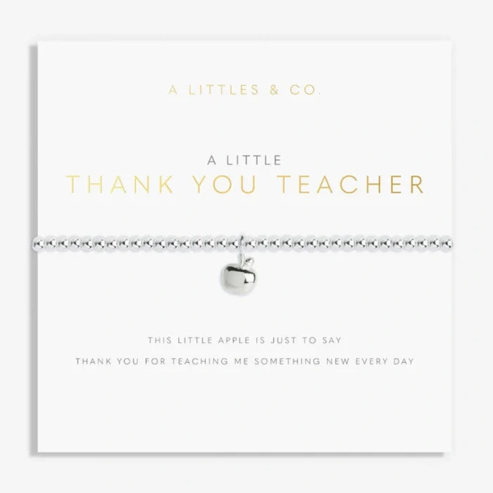 This A Littles & Co A Little Thank You Teacher Bracelet is a thoughtful way to show appreciation for a teacher’s dedication and support.
