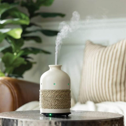 Airomé : Ceramic & Rope Medium Ultrasonic Diffuser - Airomé : Ceramic & Rope Medium Ultrasonic Diffuser