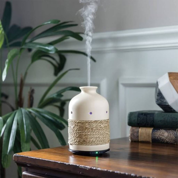 Airomé : Ceramic & Rope Medium Ultrasonic Diffuser - Airomé : Ceramic & Rope Medium Ultrasonic Diffuser