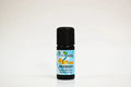 Bottle of benzoin essential oil on a white background