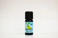 Bottle of bergamot essential oil on a white background