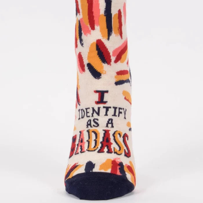 Blue Q : I Identify As A Badass Ankle Socks