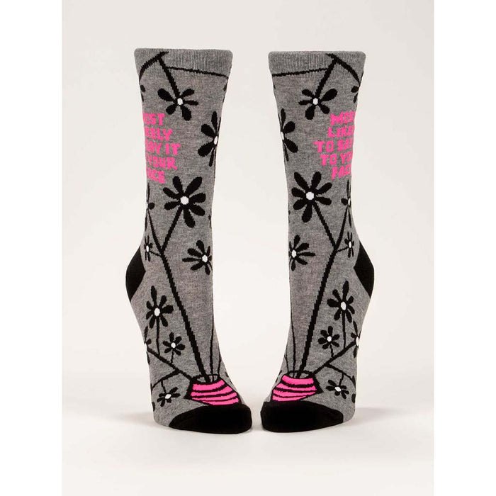 Blue Q : Women's Crew Socks - Most Likely To Say It To Your Face at Annie's Hallmark