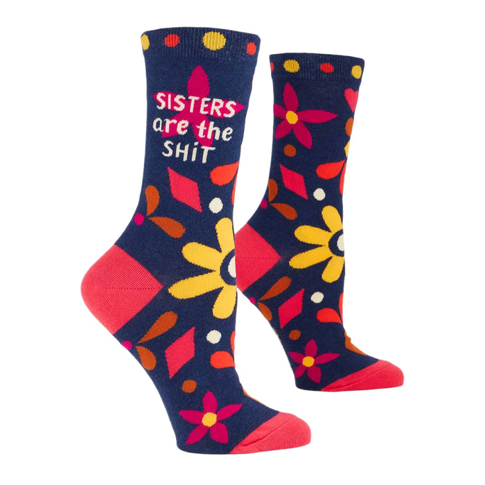 Blue Q : Women's Crew Socks - Sisters Are The Shit at Annie's Hallmark