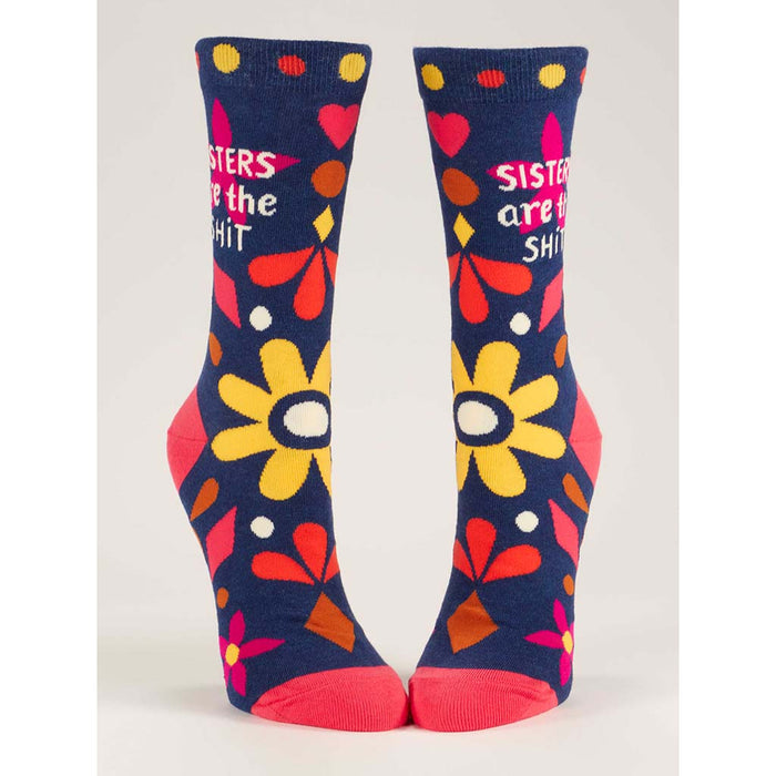 Blue Q : Women's Crew Socks - Sisters Are The Shit at Annie's Hallmark