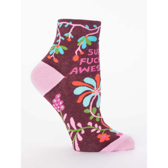 Blue Q : Women's Ankle Socks - Super F**cking Awesome at Annie's Hallmark