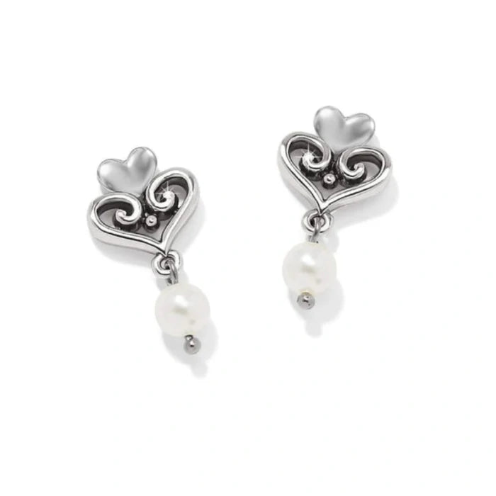 The Brighton Alcazar Amor Pearl Post Drop Earrings bring timeless elegance to every outfit.