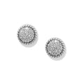 Brighton Illumina Celeste Dome Post Earrings featuring pavé crystal dome studs in silver-tone finish