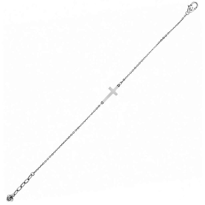 Brighton Inner Shine Cross Anklet with elegant crystal pavé cross charm for meaningful everyday jewelry styling