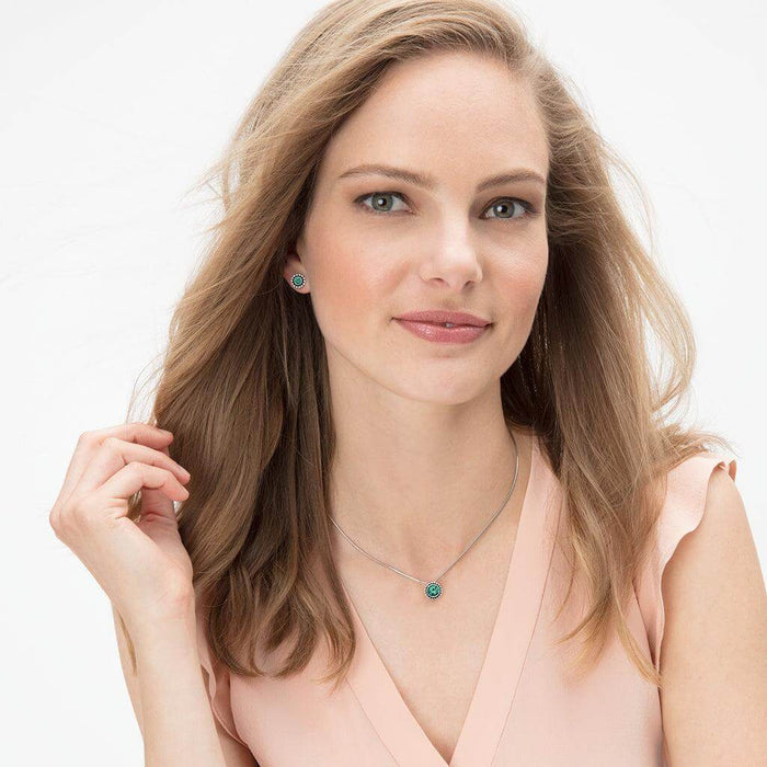 "Brighton : Twinkle Mini Post Earrings in Emerald -"