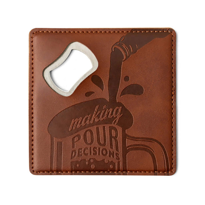 Brodeo Drive™ : Pour Decisions Bottle Opener Coaster