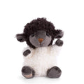 Bukowski Black Sheep plush stuffed animal front view with embroidered face and fluffy texture