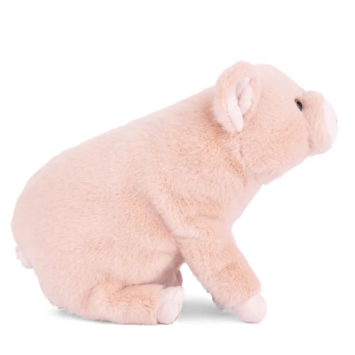 Bukowski Sweet Oink Plush soft pink pig teddy side view showing plush texture
