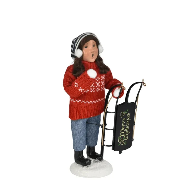 Byers' Choice : Sledding Girl