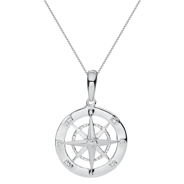 Cape Cod : Compass Rose Necklace - Silver