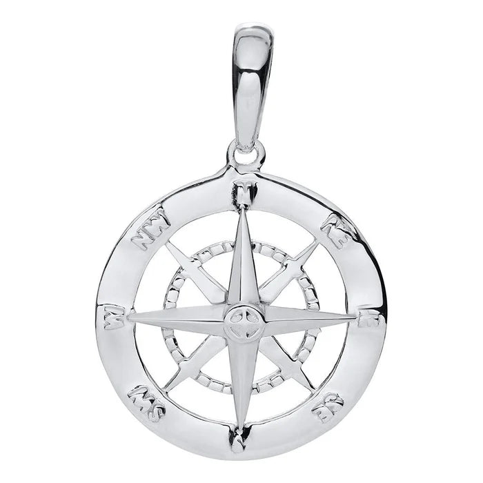 Cape Cod : Compass Rose Necklace - Silver