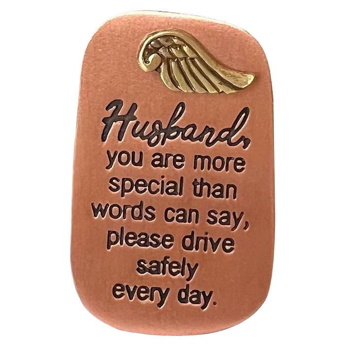 Visor Clip front with Husband message