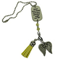 "Cathedral Art : Never Drive Faster Yellow Tassel Angel Car Charm With Beads - Cathedral Art : Never Drive Faster Yellow Tassel Angel Car Charm With Beads"