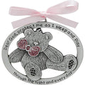 "Cathedral Art : Pink Teddy Bear Crib Medal -"