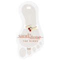 Rose gold sandstone toe rings with intricate designs, showcasing a blend of elegance and natural texture.
