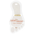 Stylish gold toe rings with distinctive sandstone detailing, ideal for enhancing summer footwear and beachwear looks.