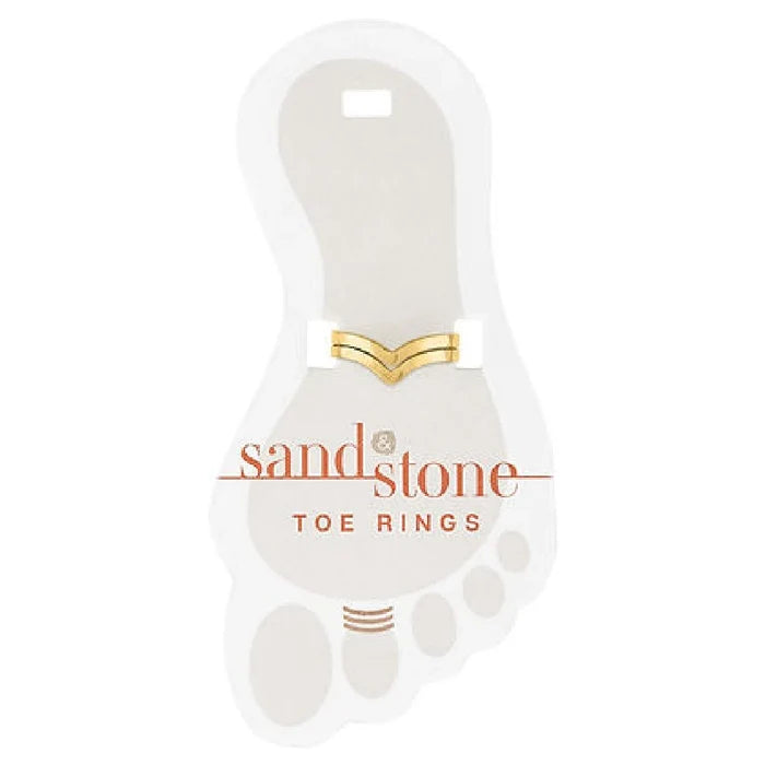 Gold-finished toe rings crafted from sandstone, offering a chic and earthy touch to casual or beachwear.