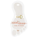A collection of sandstone toe rings neatly packaged, highlighting their natural design and earthy tones.