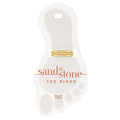 Elegant gold toe rings featuring intricate sandstone designs, showcasing a unique blend of textures and colors.