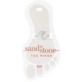 Stylish silver toe rings with sandstone accents, combining natural textures with contemporary jewelry design.