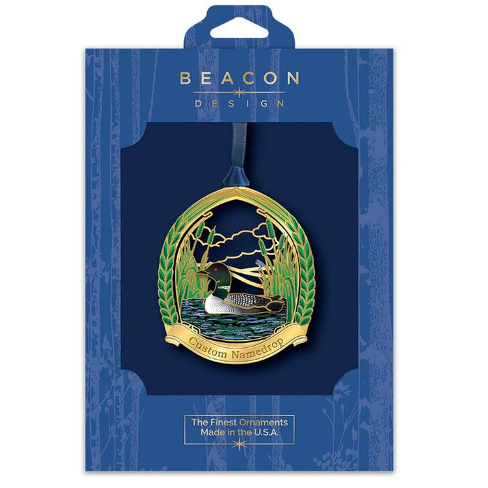 ChemArt : Loon In Reeds Namedrop - Ornament - ChemArt : Loon In Reeds Namedrop - Ornament