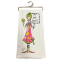 I Think Being An Adult funny kitchen towel with humorous statement design
