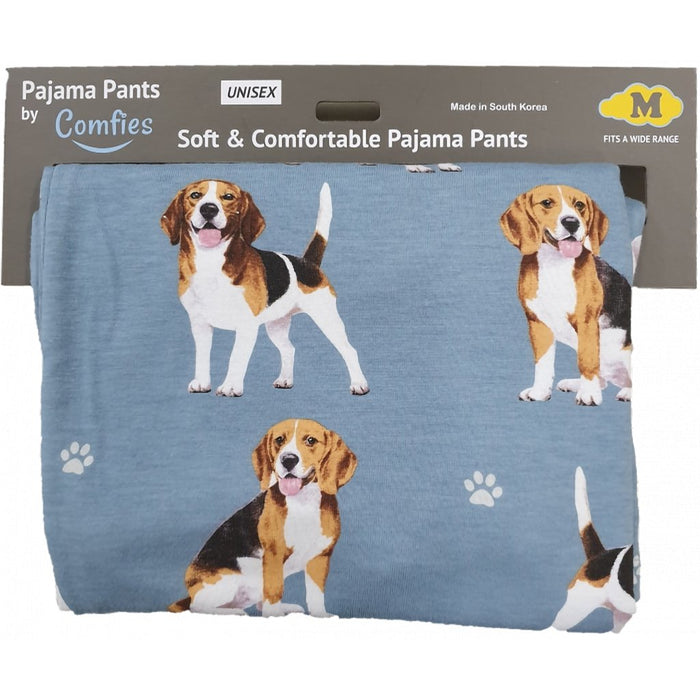 "Pet Lover Unisex Pajama Bottoms - Beagle -"