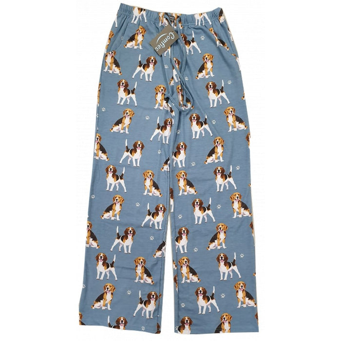 "Pet Lover Unisex Pajama Bottoms - Beagle -"