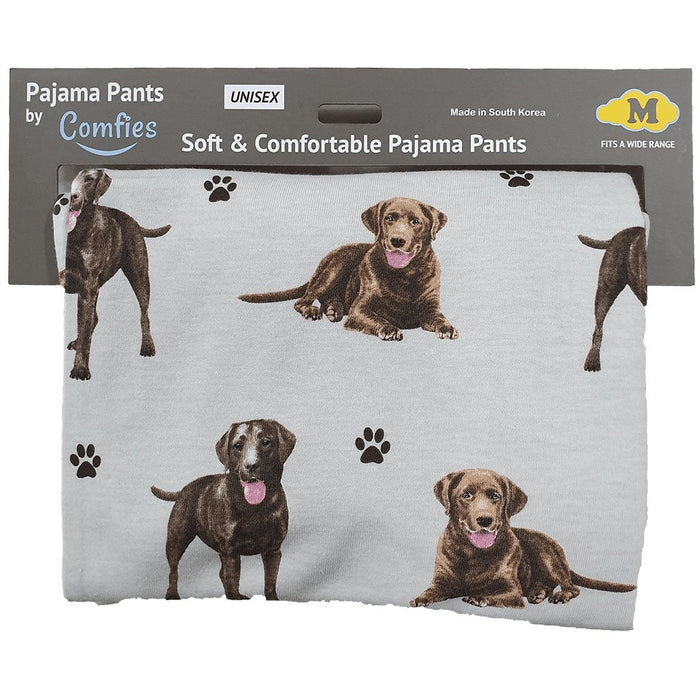 "Pet Lover Unisex Pajama Bottoms - Chocolate Labrador -"