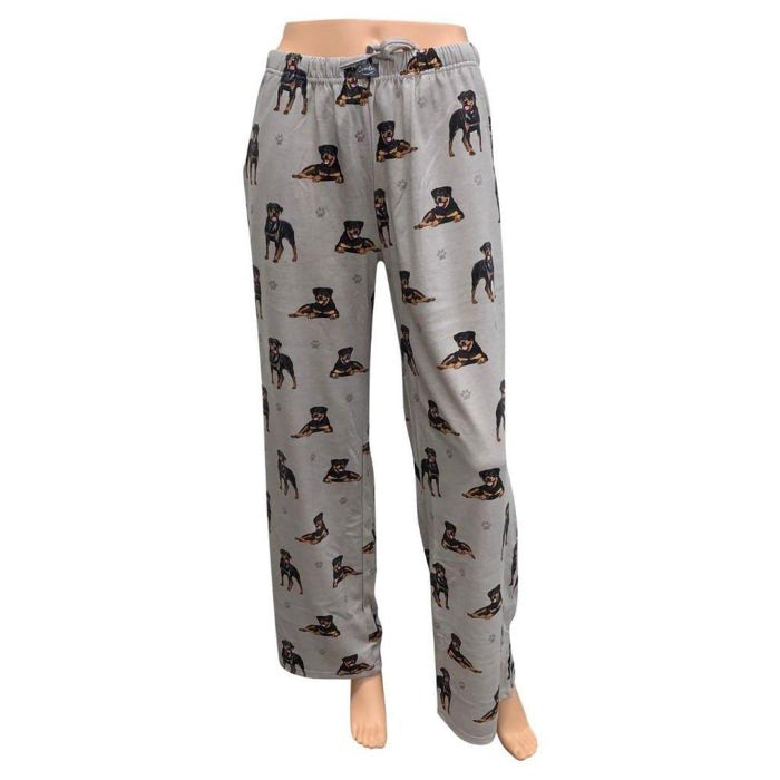 "Pet Lover Unisex Pajama Bottoms - Rottweiler -"
