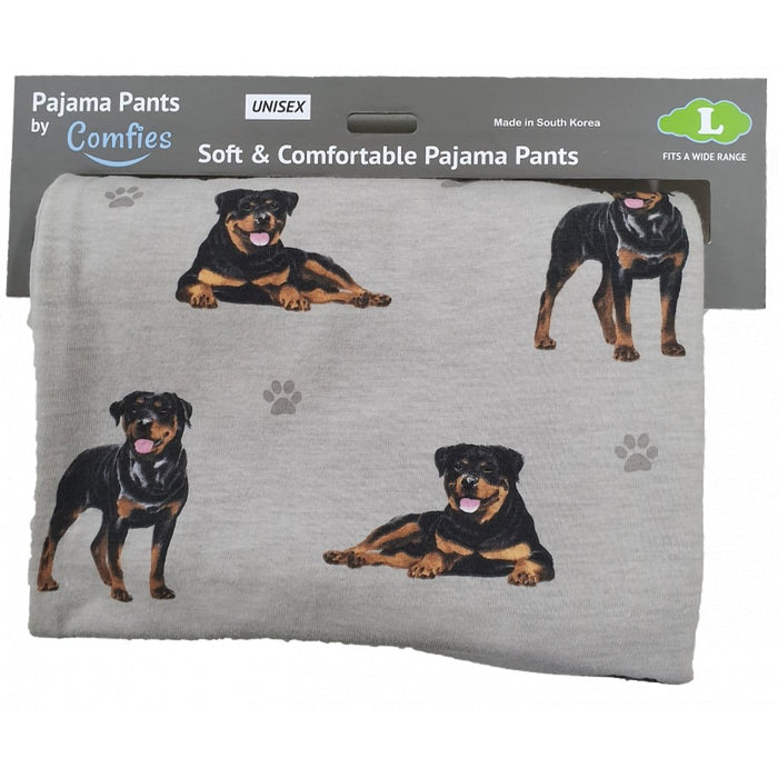 "Pet Lover Unisex Pajama Bottoms - Rottweiler -"