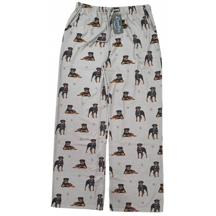 "Pet Lover Unisex Pajama Bottoms - Rottweiler -"