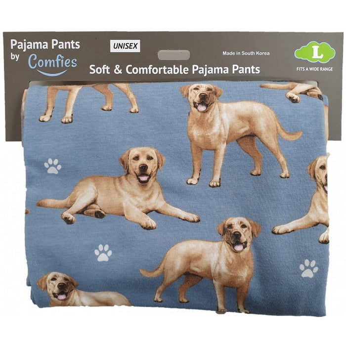 "Pet Lover Unisex Pajama Bottoms - Yellow Labrador -"