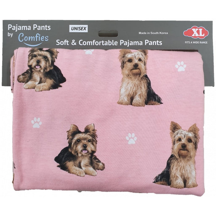 "Pet Lover Unisex Pajama Bottoms - Yorkie -"