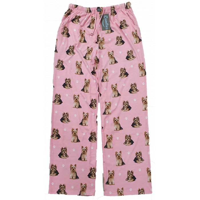 "Pet Lover Unisex Pajama Bottoms - Yorkie -"