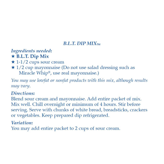 "Country Home Creations : BLT Dip Mix -"