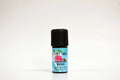 Bottle of Damascus Rose essential oil on a white background