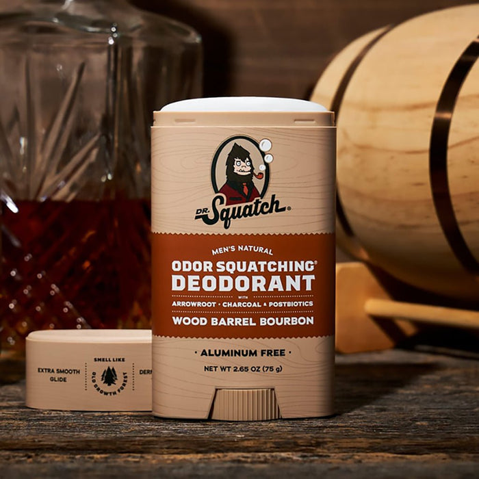 Dr. Squatch : Wood Barrel Bourbon in Odor Squatching® Deodorant - Dr. Squatch : Wood Barrel Bourbon in Odor Squatching® Deodorant