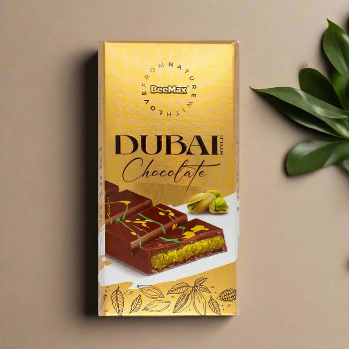 Dubai chocolate - Dubai dessert - Dubai Irresistible Milk Chocolate with Kadayif and Pistachio Cream- Viral Dubai Chocolate- Milk Chocolate Bar-Pistachios - Tiktok trends - trends - 3.2 oz Dubai Chocolate
